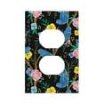 thumbnail image 1 of DouZhe 1-Gang Duplex Outlet Cover, Colourful Flowers Birds Forest Decorative Wall Plates, 1 of 7