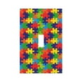 thumbnail image 1 of DouZhe 1-Gang Toggle Switch Wallplate, Cartoon Geometric Puzzles Decorative Wall Plates, 1 of 7