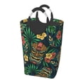 thumbnail image 1 of DouZhe 50L Rectangular Laundry Basket, Hawaiian Tropical Tiki Mask Prints Waterproof Foldable Laundry Hamper with Aluminum Handles, 1 of 6