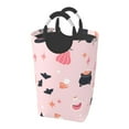 thumbnail image 1 of DouZhe 50L Rectangular Laundry Basket, Pink Witch Hat Bat Pumpkin Prints Waterproof Foldable Laundry Hamper with Aluminum Handles, 1 of 6