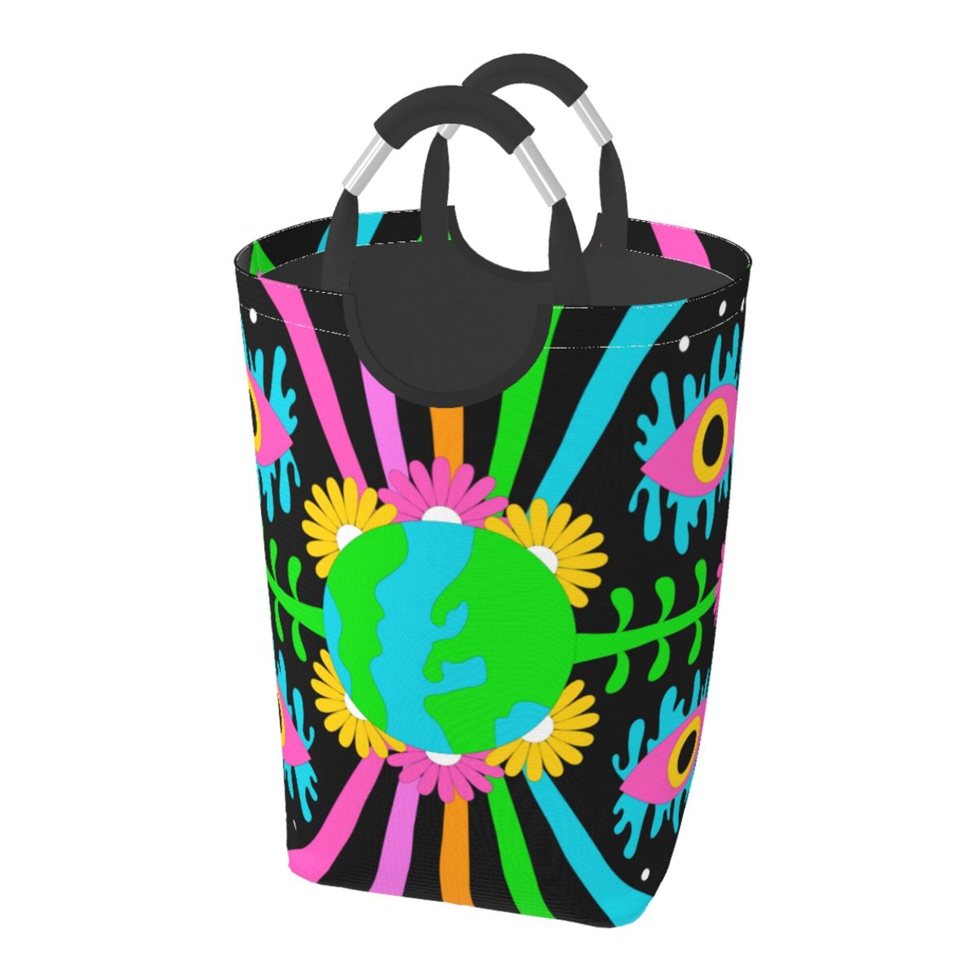 Abstract Psychedelic Laundry Basket