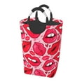 thumbnail image 1 of DouZhe 50L Rectangular Laundry Basket, Red Pink Lips Prints Waterproof Foldable Laundry Hamper with Aluminum Handles, 1 of 6