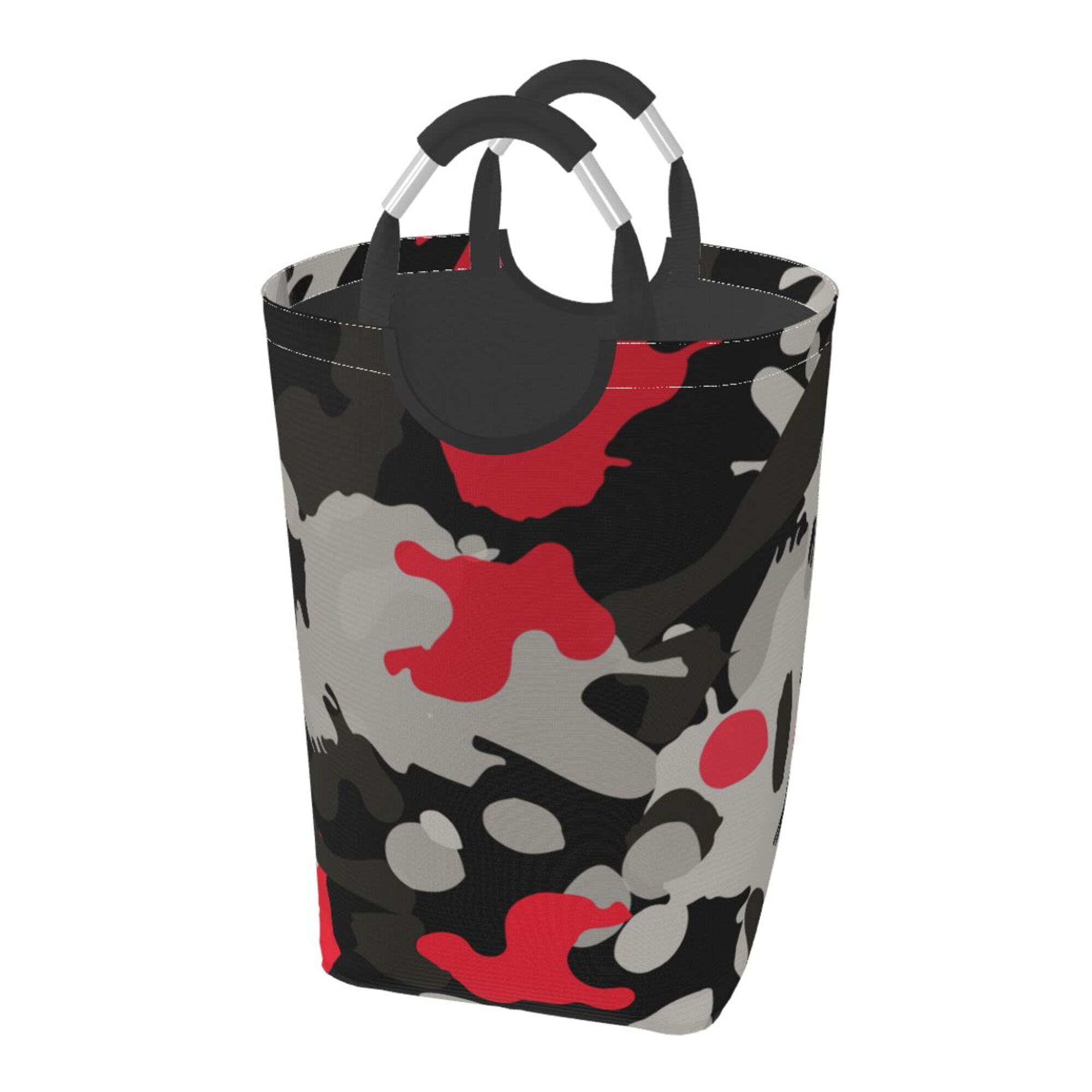 Red Camo Print Laundry Basket