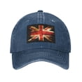 thumbnail image 1 of DouZhe Adjustable Washed Cotton Baseball Cap - Banner England Flag Prints Vintage Dad Hat Unisex Sports Caps (Blue), 1 of 7