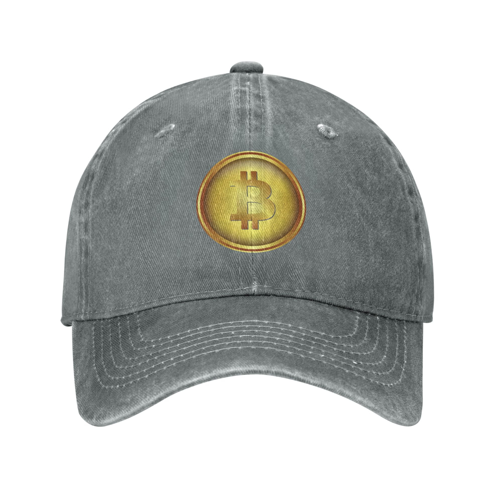 DouZhe Adjustable Washed Cotton Baseball Cap - Bitcoin Cryptocurrency  Prints Vintage Dad Hat Unisex Sports Caps (Gray) - Walmart.com