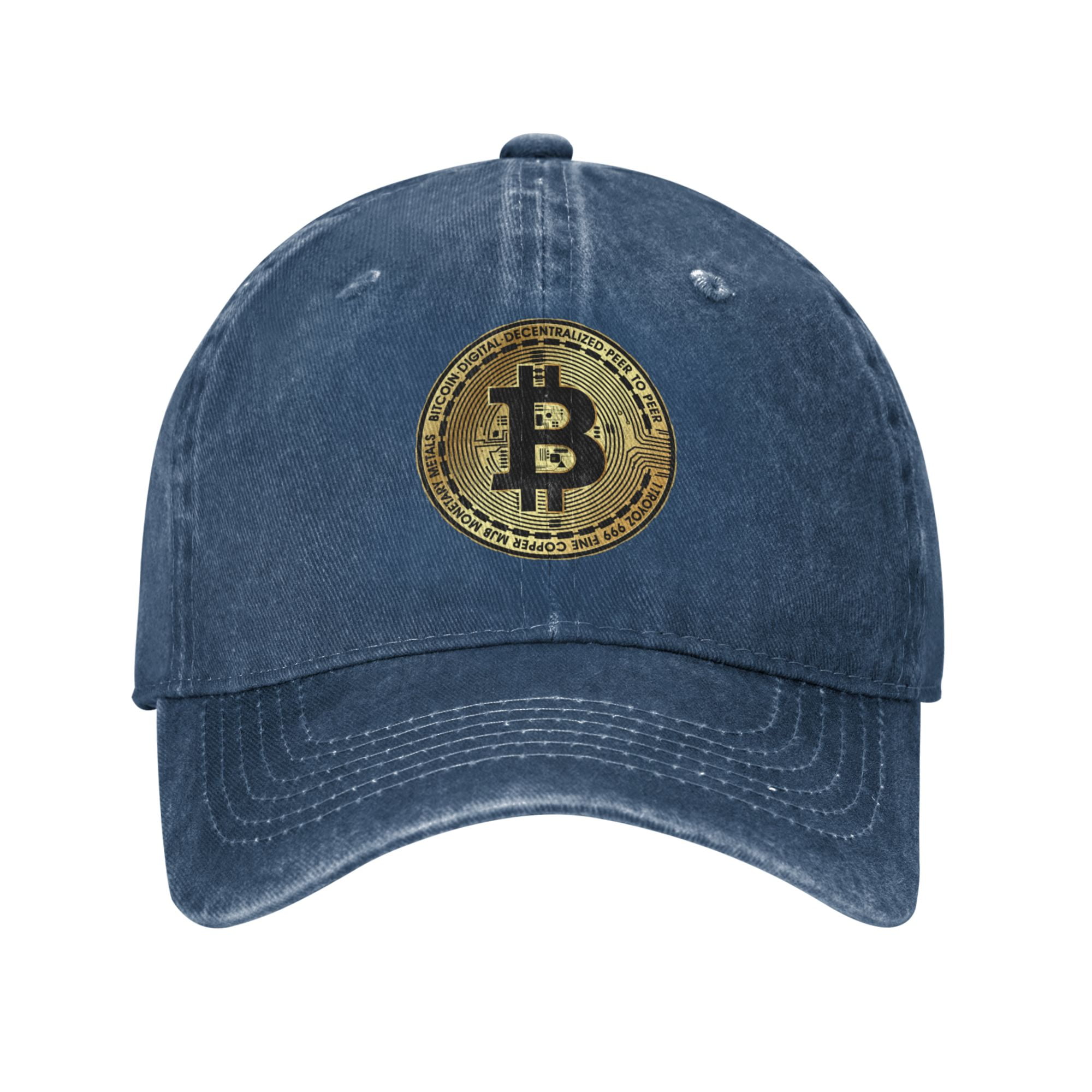 DouZhe Adjustable Washed Cotton Baseball Cap - Bitcoin Virtual Crypto Coin  Prints Vintage Dad Hat Unisex Sports Caps (Blue) - Walmart.com
