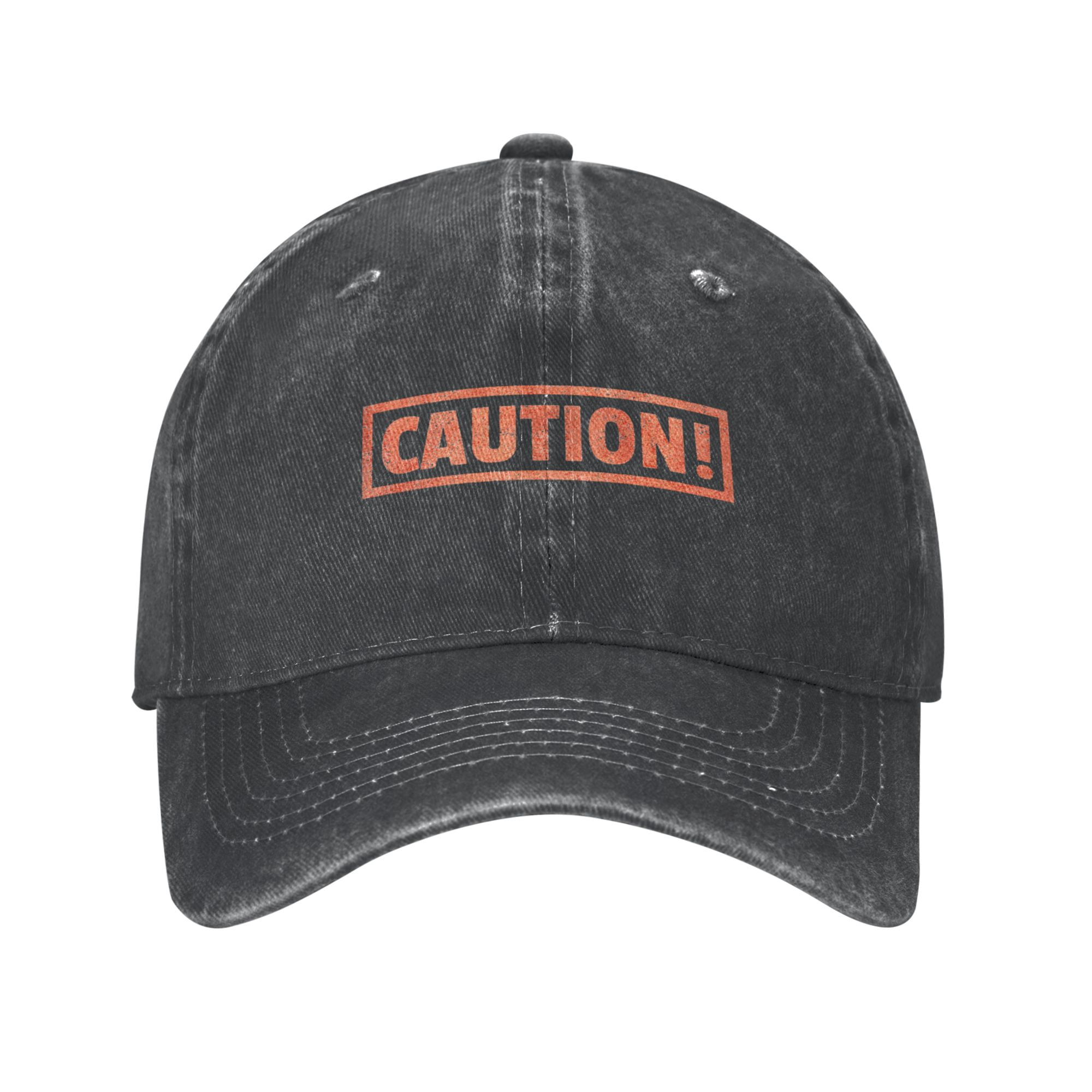 DouZhe Adjustable Washed Cotton Baseball Cap - Caution Red  display picture 2