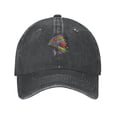 thumbnail image 1 of DouZhe Adjustable Washed Cotton Baseball Cap - Colorful Feathers Native American Prints Vintage Dad Hat Unisex Sports Caps (Black), 1 of 7
