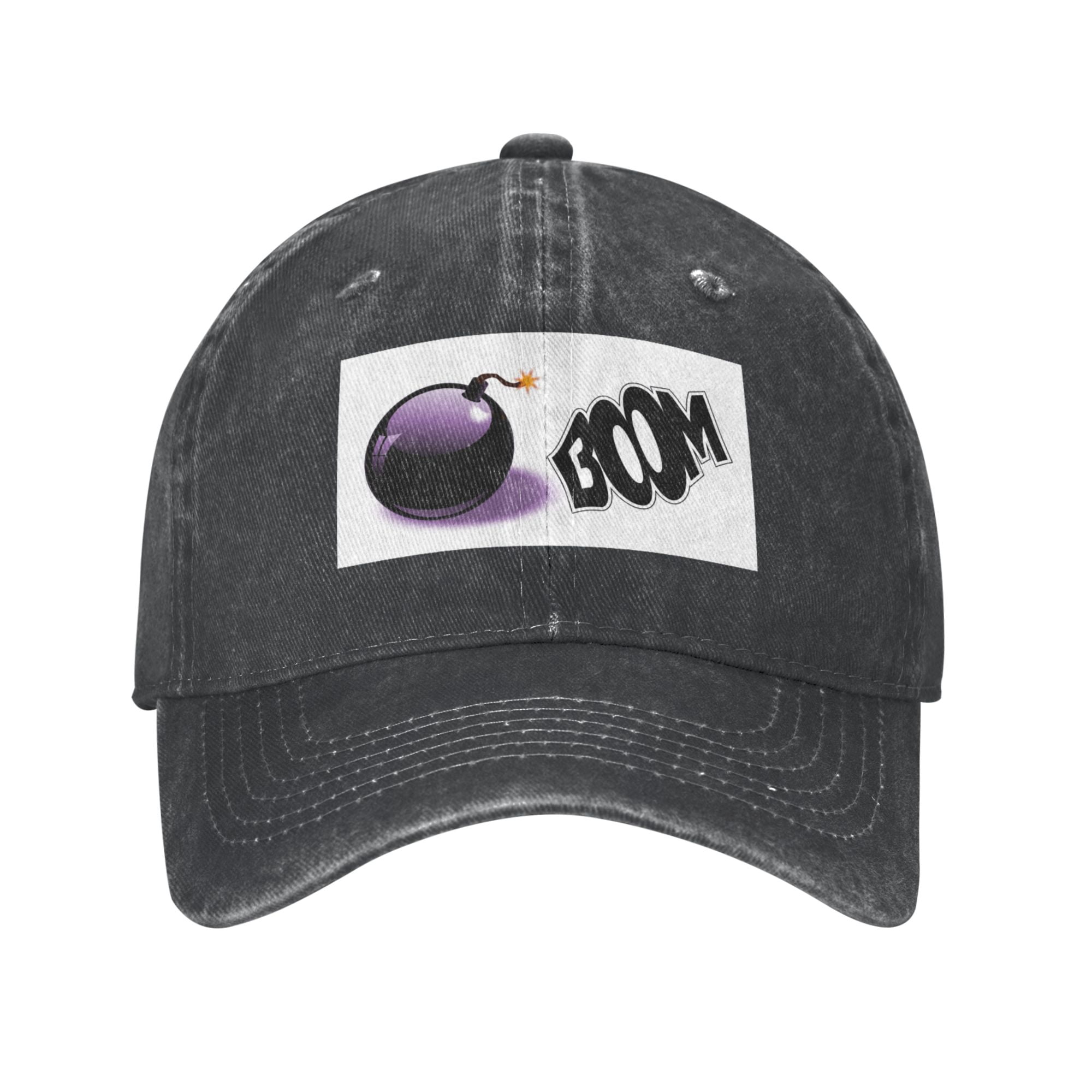 DouZhe Adjustable Washed Cotton Baseball Cap - Comics Bomb Boom ...