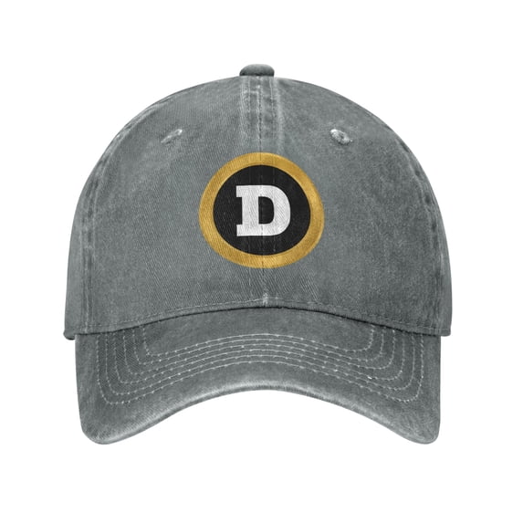 DouZhe Adjustable Washed Cotton Baseball Cap - Dogecoin Doge-Coin Prints Vintage Dad Hat Unisex Sports Caps (Gray)