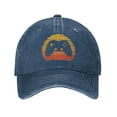 thumbnail image 1 of DouZhe Adjustable Washed Cotton Baseball Cap - Gaming Game Controller Prints Vintage Dad Hat Unisex Sports Caps (Blue), 1 of 7