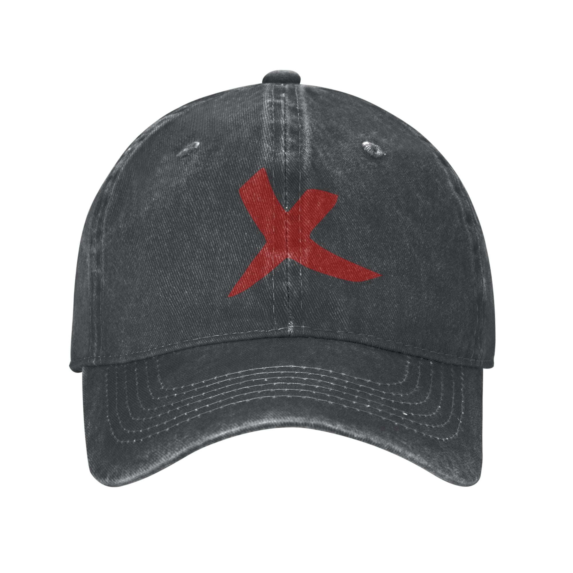 DouZhe Adjustable Washed Cotton Baseball Cap - Red Incorrect 