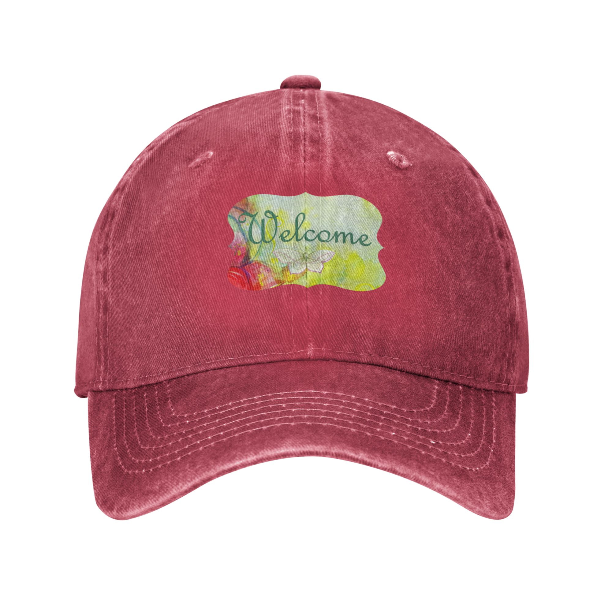 Rofiowa "Hiking Hair Don't Care" Adjustable Cotton Baseball Cap - Washed Black Retro Trucker Hat For Men, Dad, Grandpa