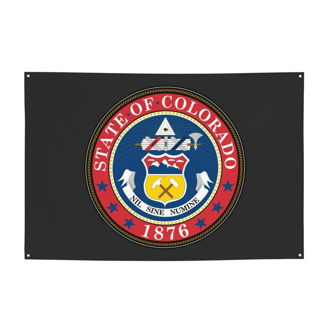 DouZhe American Colorado State Flag Sign Banner, Hanging Banners Backdrop Festive Party Decor for Indoor Outdoor, 47 x 71 Inches