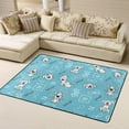 thumbnail image 1 of DouZhe Blue Funny Doodle Dogs Pattern Area Rugs Non-Slip Machine Washable Floor Mat, Style Carpet Doormat, 63x48 inches, 1 of 6