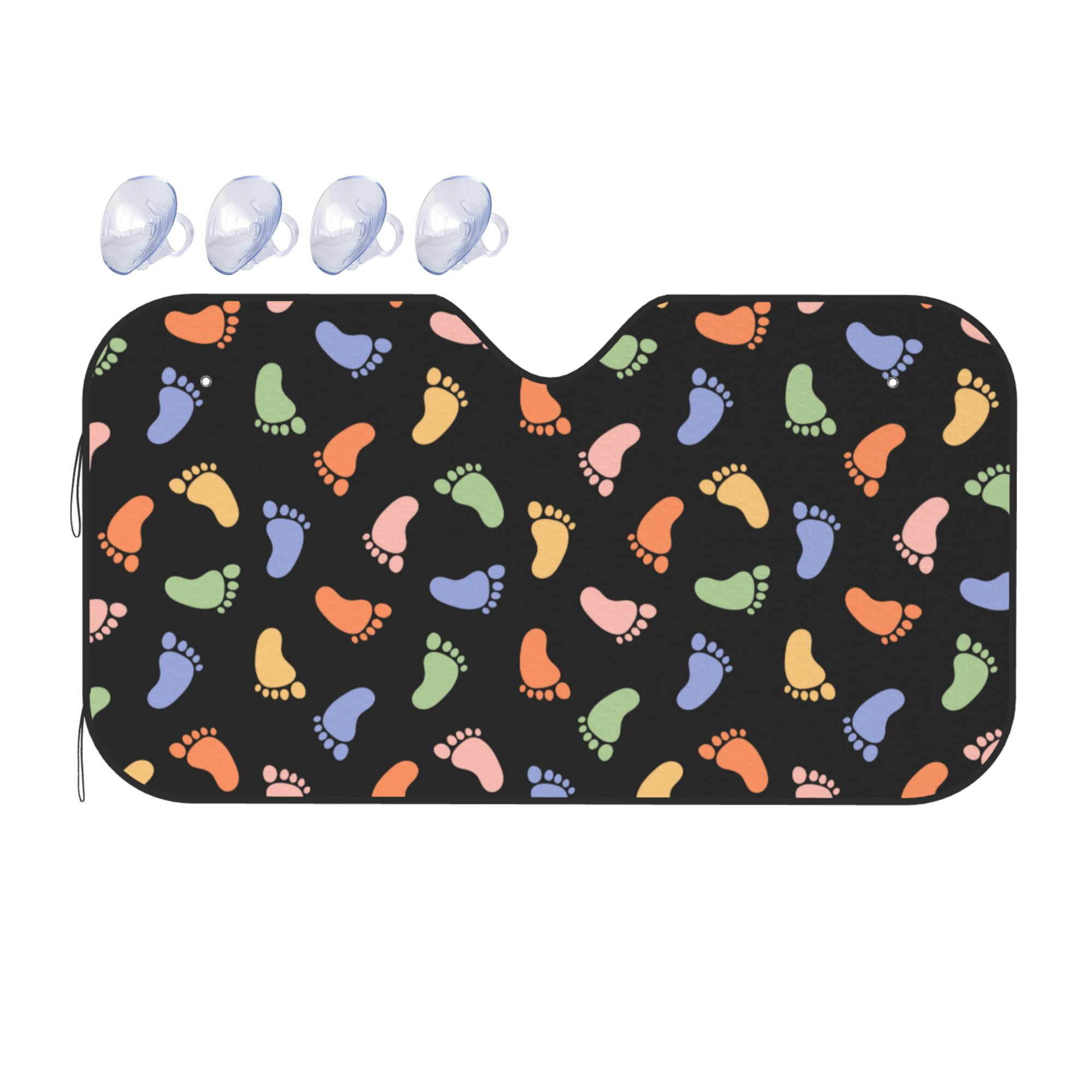 Candy Cane Print Pattern Car Sun Shade