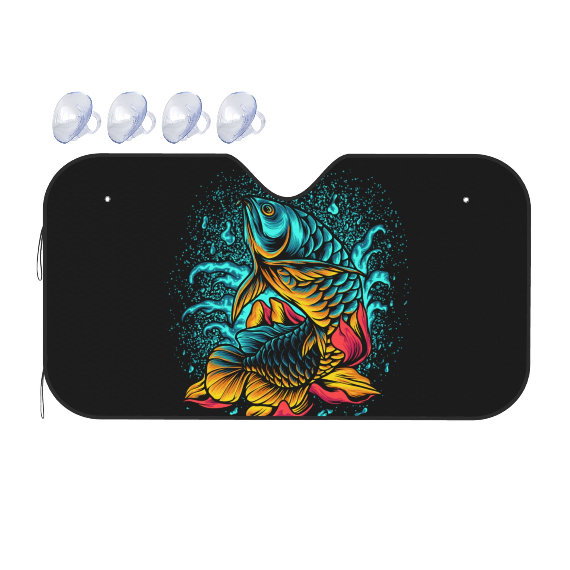 Mermaid Print Pattern Car Sun Shade
