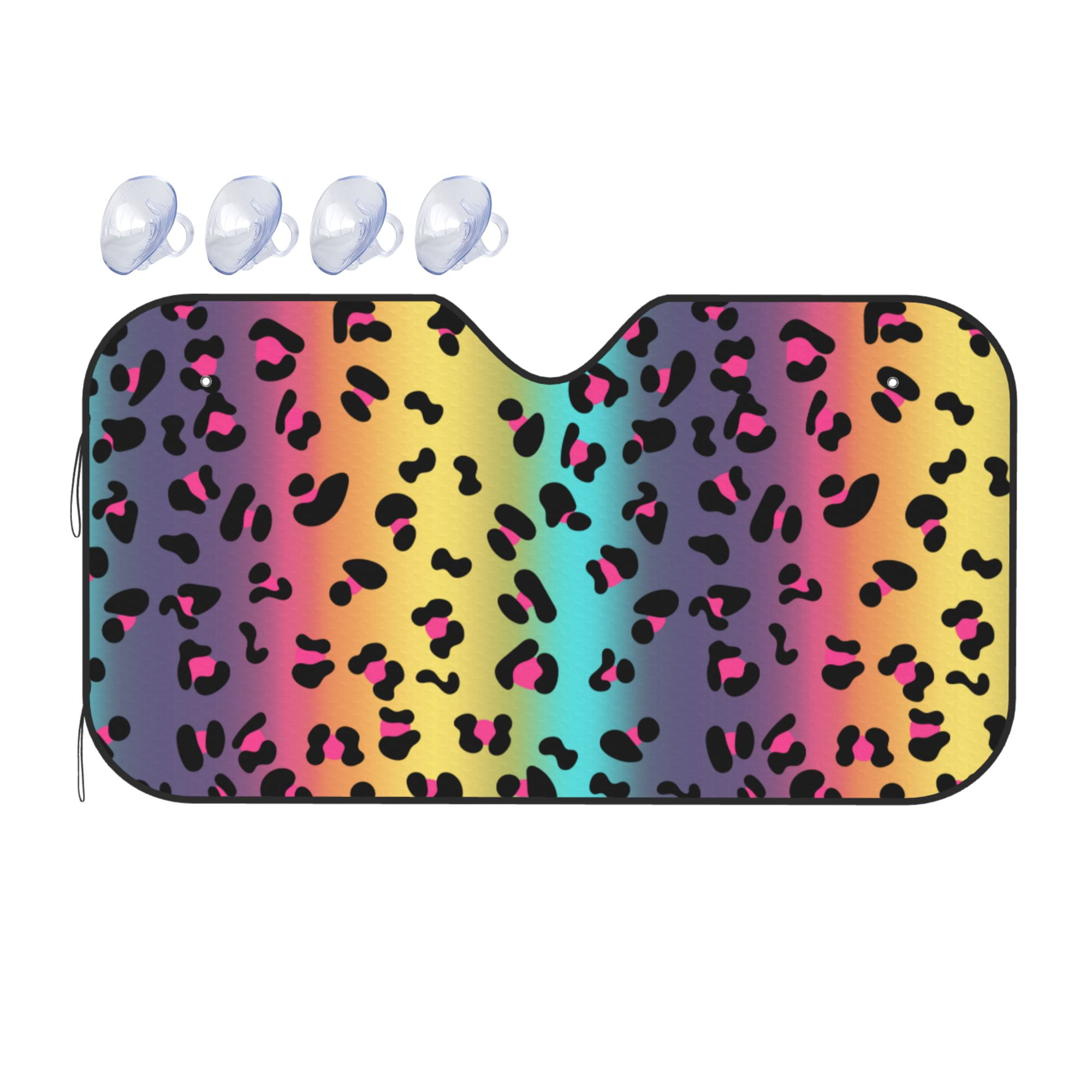 Bamboo Mint Panda Pattern Print Car Sun Shade main image 1