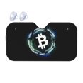 thumbnail image 1 of DouZhe Car Sunshades for Windshield, Cryptocurrency Blockchain Bitcoin Pattern Car Sun Shade Block Heat and UV Rays, 55" x 30", 1 of 8