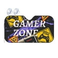 thumbnail image 1 of DouZhe Car Sunshades for Windshield, Game Time Gamer Zone Pattern Car Sun Shade Block Heat and UV Rays, 55" x 30", 1 of 8