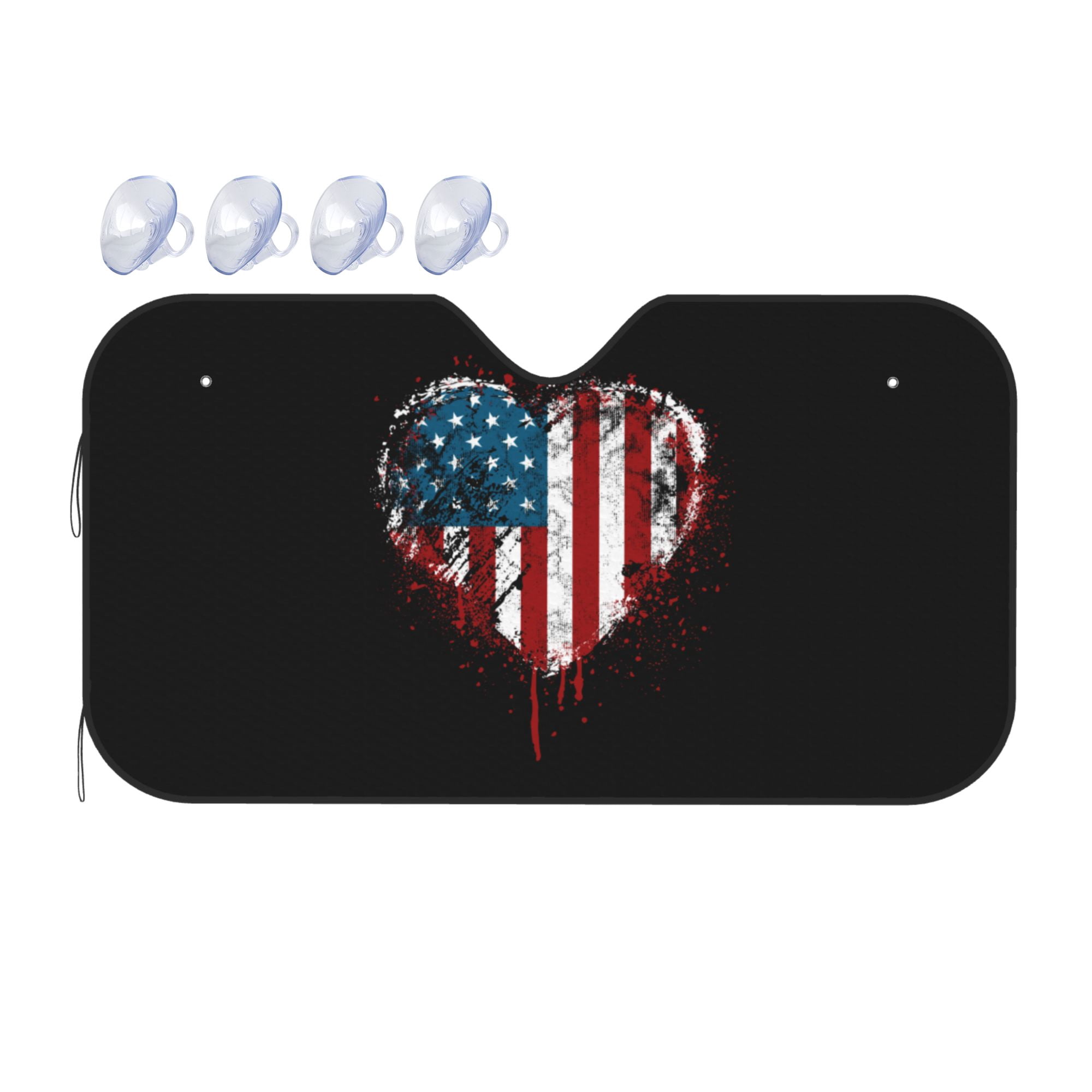 American Football Pattern Print Car Sun Shade
