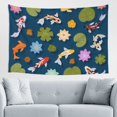thumbnail image 1 of DouZhe Cartoon Koi Fish Japanese Carp Tapestry Wall Hanging Tapestries Dorm Room Home Decor, 60" x 40", 1 of 7