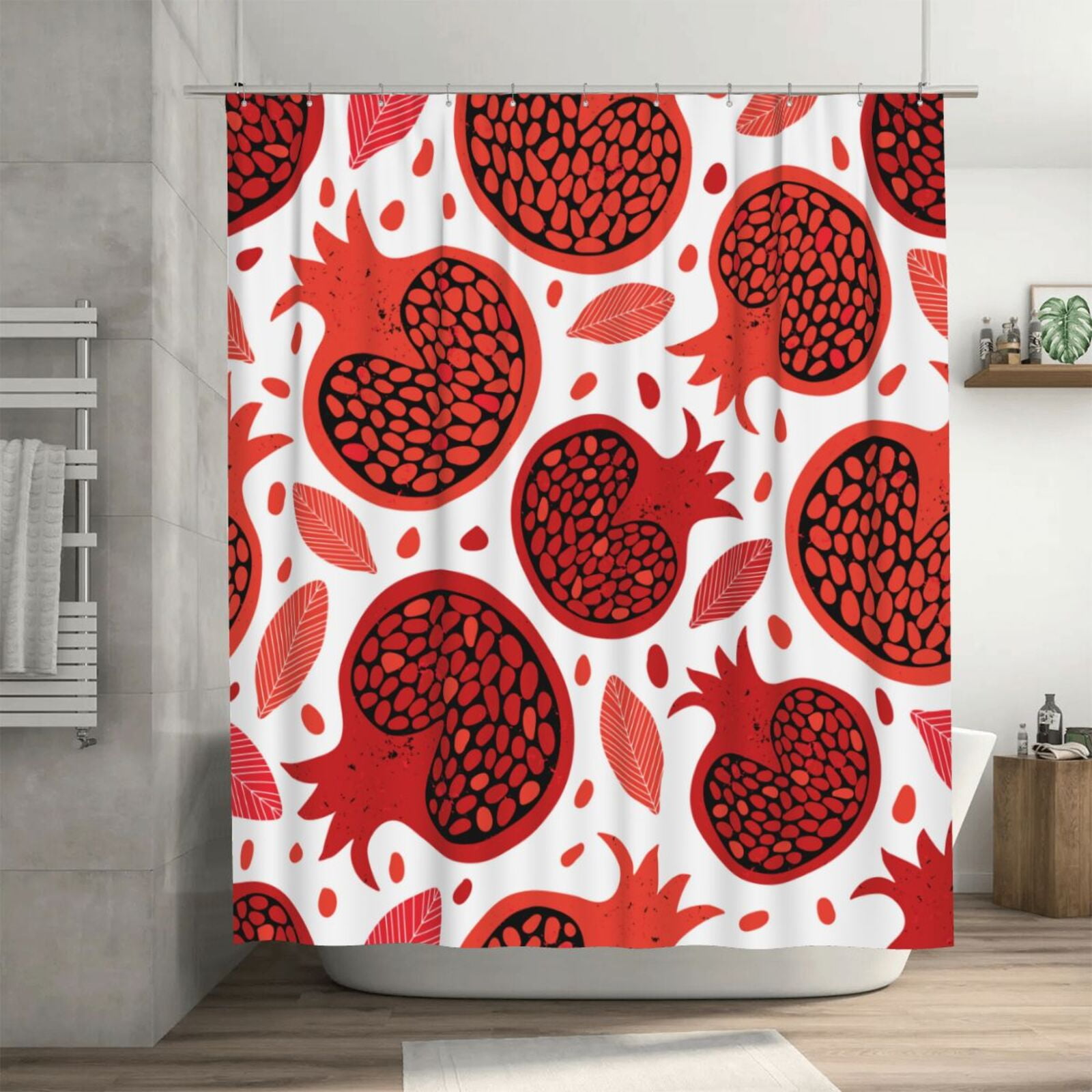 Potato Print Pattern Bathroom Shower Curtain