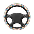 thumbnail image 1 of DouZhe Cute Cat Puppy Paws Prints Steering Wheel Cover, Universal 15 inch Anti-Slip Odorless Elastic Car Steering Wheels Cover for Women Men, 1 of 7
