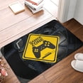 thumbnail image 1 of DouZhe Doormat Non-Slip Washable Floor Mat, Indoor Area Rug Gamer Zone Warning Pattern Carpet, 24x16 inches, 1 of 7