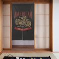 thumbnail image 1 of DouZhe Doorway Drape Split Curtains, Vintage Classic American Motorcycle Room Divider Privacy Door Curtains, 34" x 56", 1 of 7