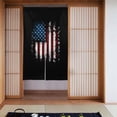 thumbnail image 1 of DouZhe Doorway Drape Split Curtains, Vintage Grunge Patriotic American Flag Room Divider Privacy Door Curtains, 34" x 56", 1 of 7