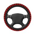 thumbnail image 1 of DouZhe Fashion Red Black Plaid Prints Steering Wheel Cover, Universal 15 inch Anti-Slip Odorless Elastic Car Steering Wheels Cover for Women Men, 1 of 7