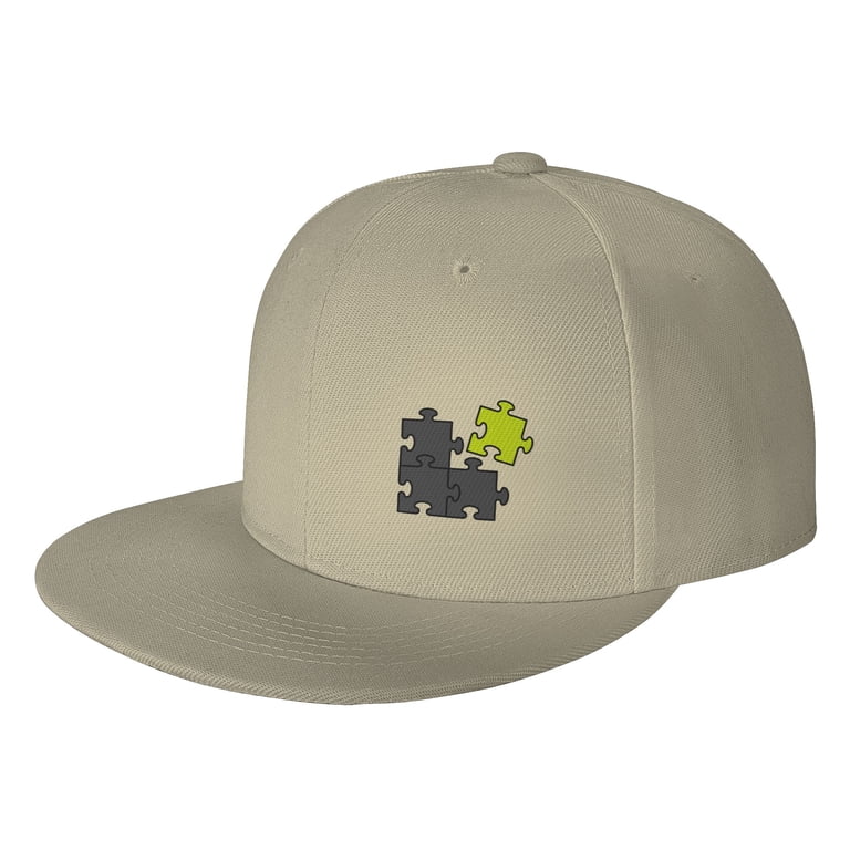 DouZhe Flat Brim Cap Snapback Hat, Game Jigsaw Piece Prints