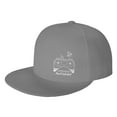 thumbnail image 1 of DouZhe Flat Brim Cap Snapback Hat, Game Level Unlock Prints Adjustable Gray Adult Baseball Cap, 1 of 7