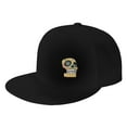 thumbnail image 1 of DouZhe Flat Brim Cap Snapback Hat, Halloween Sugar Skull Prints Adjustable Black Adult Baseball Cap, 1 of 7