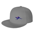 thumbnail image 1 of DouZhe Flat Brim Cap Snapback Hat, Kangaroo Australia Flag Prints Adjustable Gray Adult Baseball Cap, 1 of 7