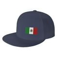 thumbnail image 1 of DouZhe Flat Brim Cap Snapback Hat, Mexican Mexico Flag Prints Adjustable Blue Adult Baseball Cap, 1 of 7