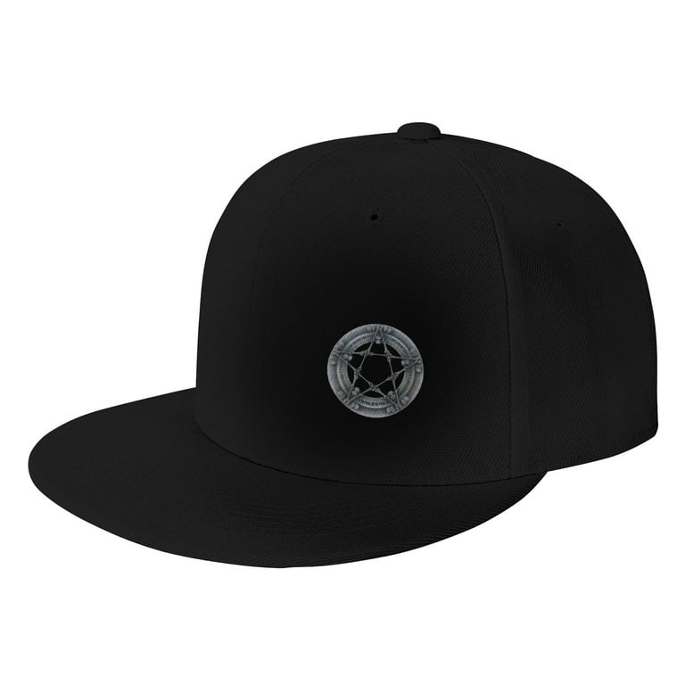Black flat brim baseball cap cheap