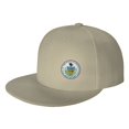 thumbnail image 1 of DouZhe Flat Brim Cap Snapback Hat, Pennsylvania State Seal Flag Prints Adjustable Yellow Adult Baseball Cap, 1 of 7