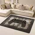 thumbnail image 1 of DouZhe Gaming Kontroller Pattern Area Rugs Non-Slip Machine Washable Floor Mat, Retro Colorful Style Carpet Doormat, 63x48 inches, 1 of 6