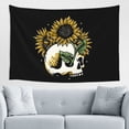 thumbnail image 1 of DouZhe Gothic Skull with Sunflower Tapestry Wall Hanging Tapestries Dorm Room Home Decor, 60" x 40", 1 of 7