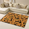 thumbnail image 1 of DouZhe Halloween Doodle Jack-O'-Lantern Pattern Area Rugs Non-Slip Machine Washable Floor Mat, Style Carpet Doormat, 63x48 inches, 1 of 6