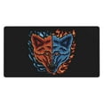thumbnail image 1 of DouZhe Large Mouse Pad, Red Blue Angry Wolf Non-Slip Waterproof Rubber Keyboard Office Desk Pads Mousepad, 29.5 x 15.8 inches 3mm Thick, 1 of 7