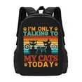 thumbnail image 1 of DouZhe Lightweight Backpack, Funny Vintage Black Cats Prints Travel Outdoor Hiking Bag School Bookbag Casual Daypack Backpacks for Women Men, 1 of 7