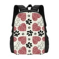 thumbnail image 1 of DouZhe Lightweight Backpack, Heart Pet Dog Cat Paw Prints Travel Outdoor Hiking Bag School Bookbag Casual Daypack Backpacks for Women Men, 1 of 7