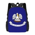 thumbnail image 1 of DouZhe Lightweight Backpack, Louisiana State Seal Flag Prints Travel Outdoor Hiking Bag School Bookbag Casual Daypack Backpacks for Women Men, 1 of 7