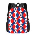 thumbnail image 1 of DouZhe Lightweight Backpack, Patriotic Red White Blue 3D Stars Prints Travel Outdoor Hiking Bag School Bookbag Casual Daypack Backpacks for Women Men, 1 of 7
