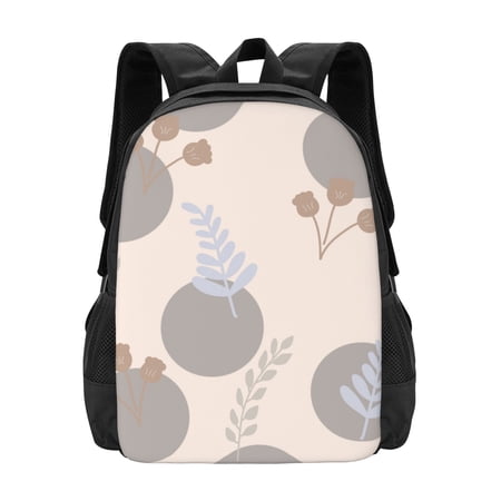 DouZhe Lightweight Backpack, Travel Outdoor Hiking Bag School Bookbag Casual Daypack Boho Plants Texture Prints Backpacks for Women Men
