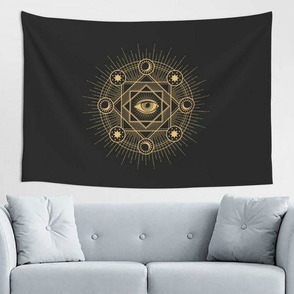 DouZhe Occult Eye of Providence Tapestry Wall Hanging Tapestries Dorm Room Home Decor, 60" x 40"