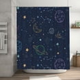 thumbnail image 1 of DouZhe Outer Space Planet Stars Pattern Shower Curtain, Waterproof Bath Curtains for Bathroom Decorations, 72 x 72 inches, 1 of 7